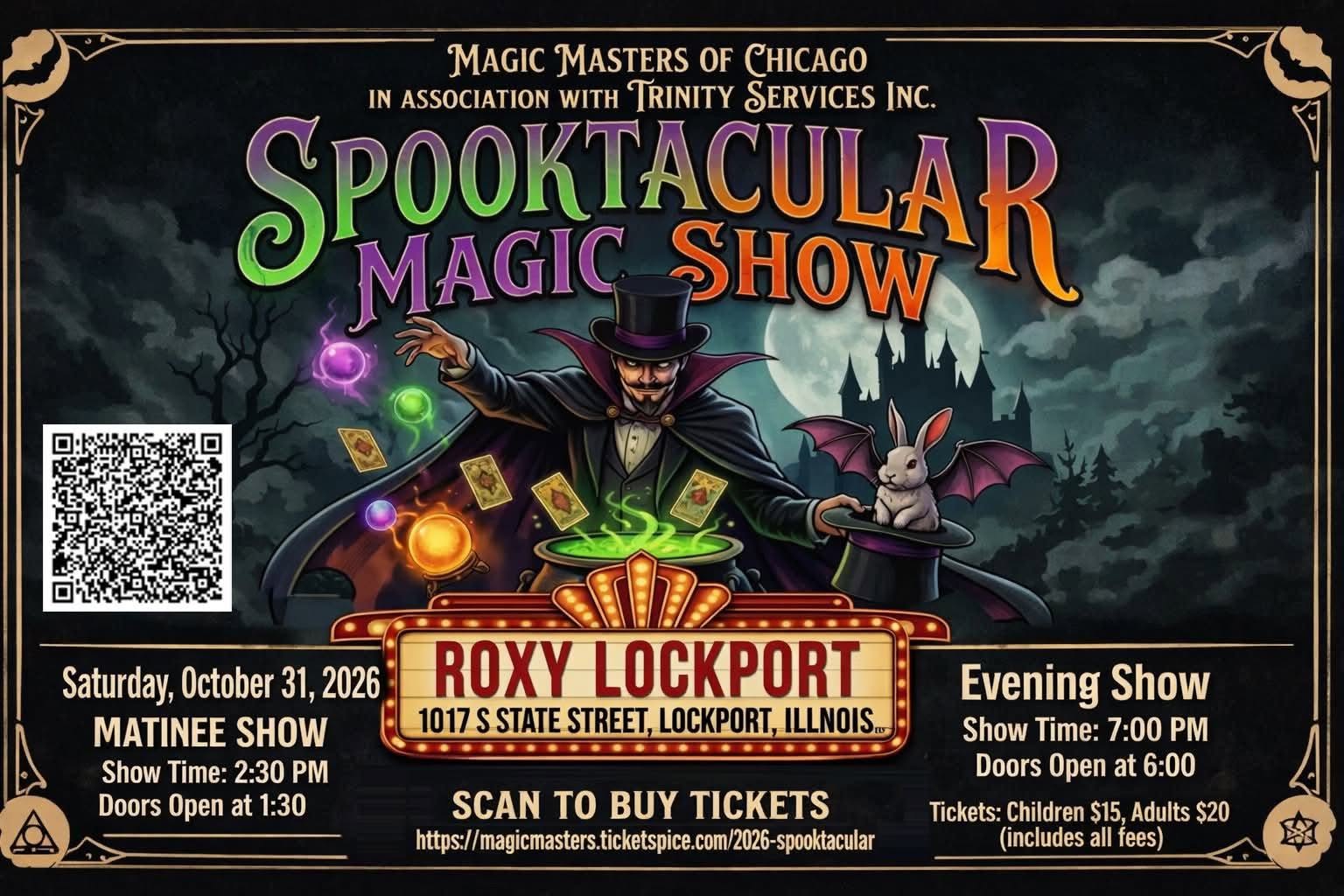 Spooktacular Magic Show ~ Evening show! — SAT 31 OCT