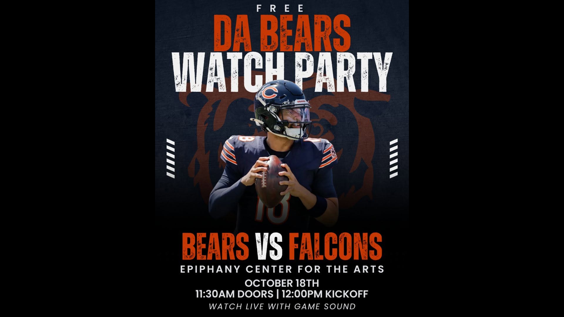 DA BEARS WATCH PARTY — SUN 18 OCT