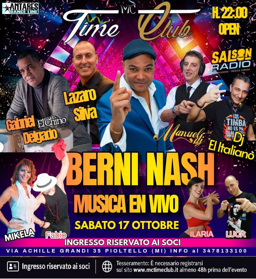 EVENTO Esencia Cubana, Salsa & Bachata SABATO 17 OTTOBRE 2026 START DALLE 22.00 — SAT 17 OCT