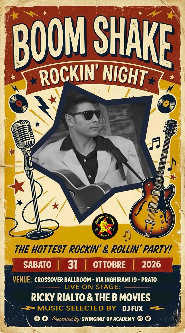 Boom shake Rockin' night — SAT 31 OCT