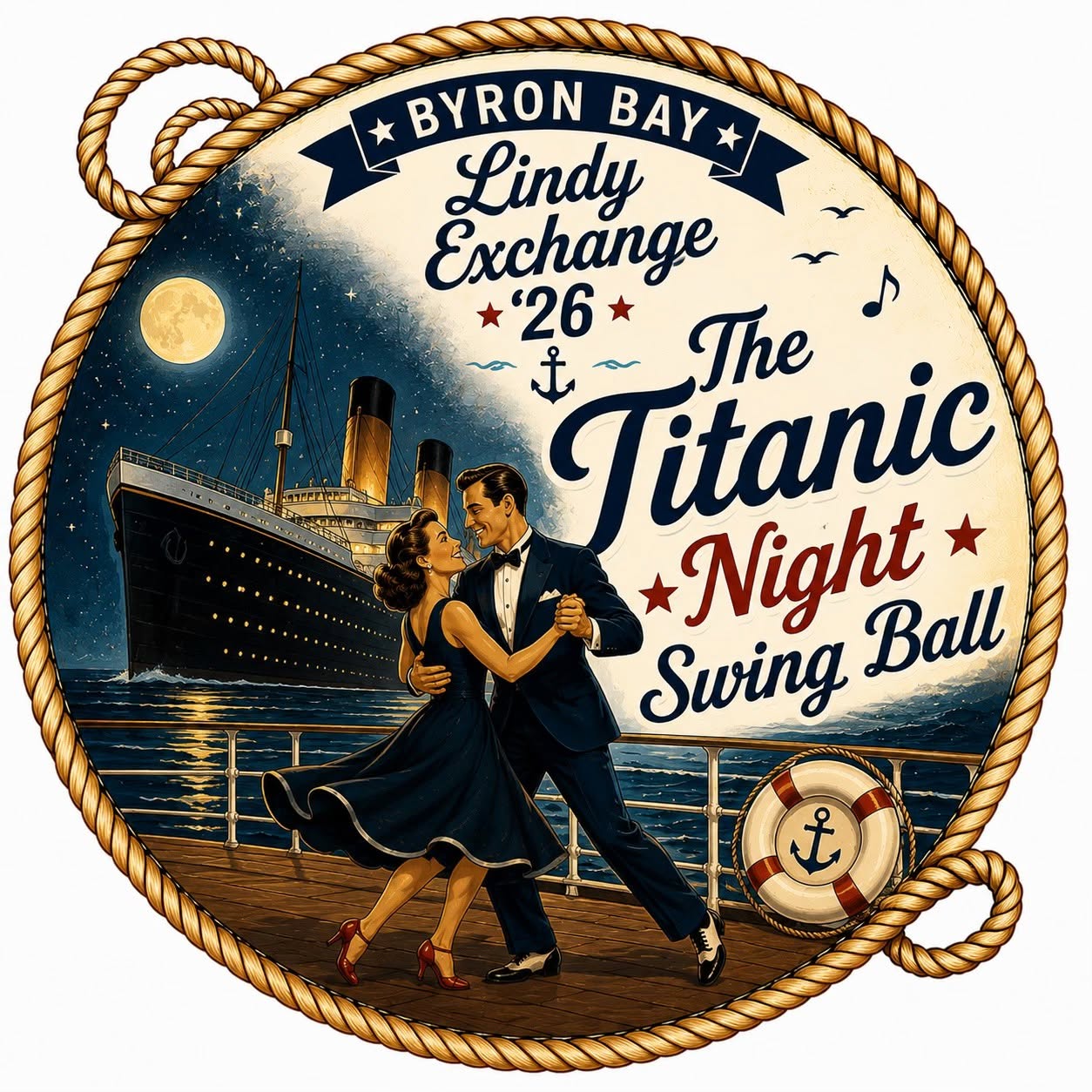 š¢ TITANIC NIGHT SWING BALL - Byron Bay Lindy Exchange 2026 ā SAT 17 OCT