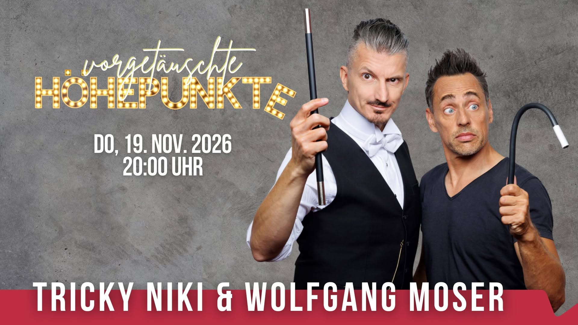 TRICKY NIKI & Wolfgang Moser "Vorgetäuschte Höhepunkte" — THU 19 NOV