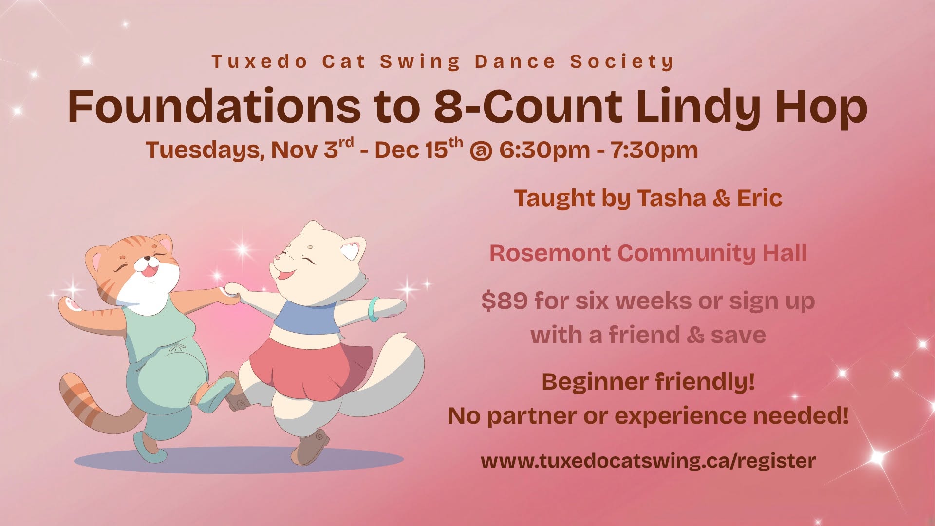 Foundations to 8-Count Lindy Hop — WED 4 NOV