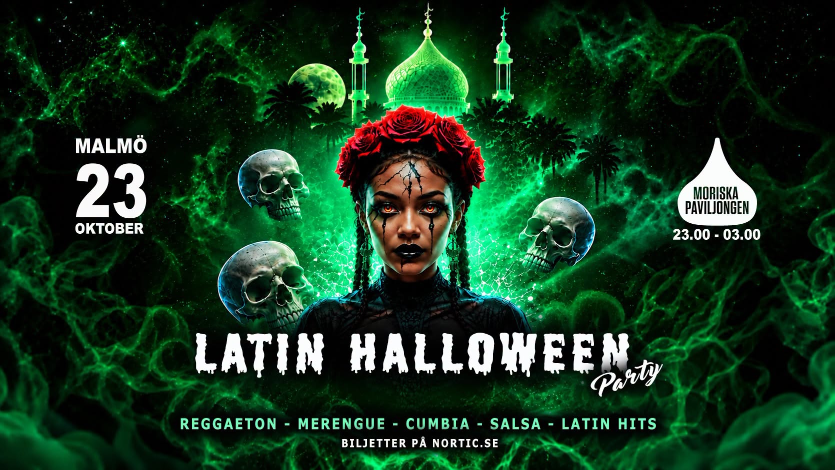 LATIN HALLOWEEN PARTY | Moriska Paviljongen — FRI 23 – SAT 24 OCT