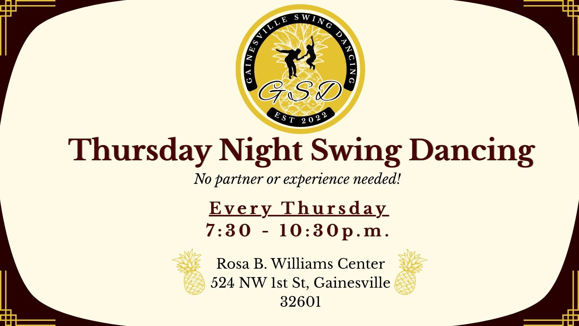 Thursday Night Swing Dancing — THU 22 – FRI 23 OCT
