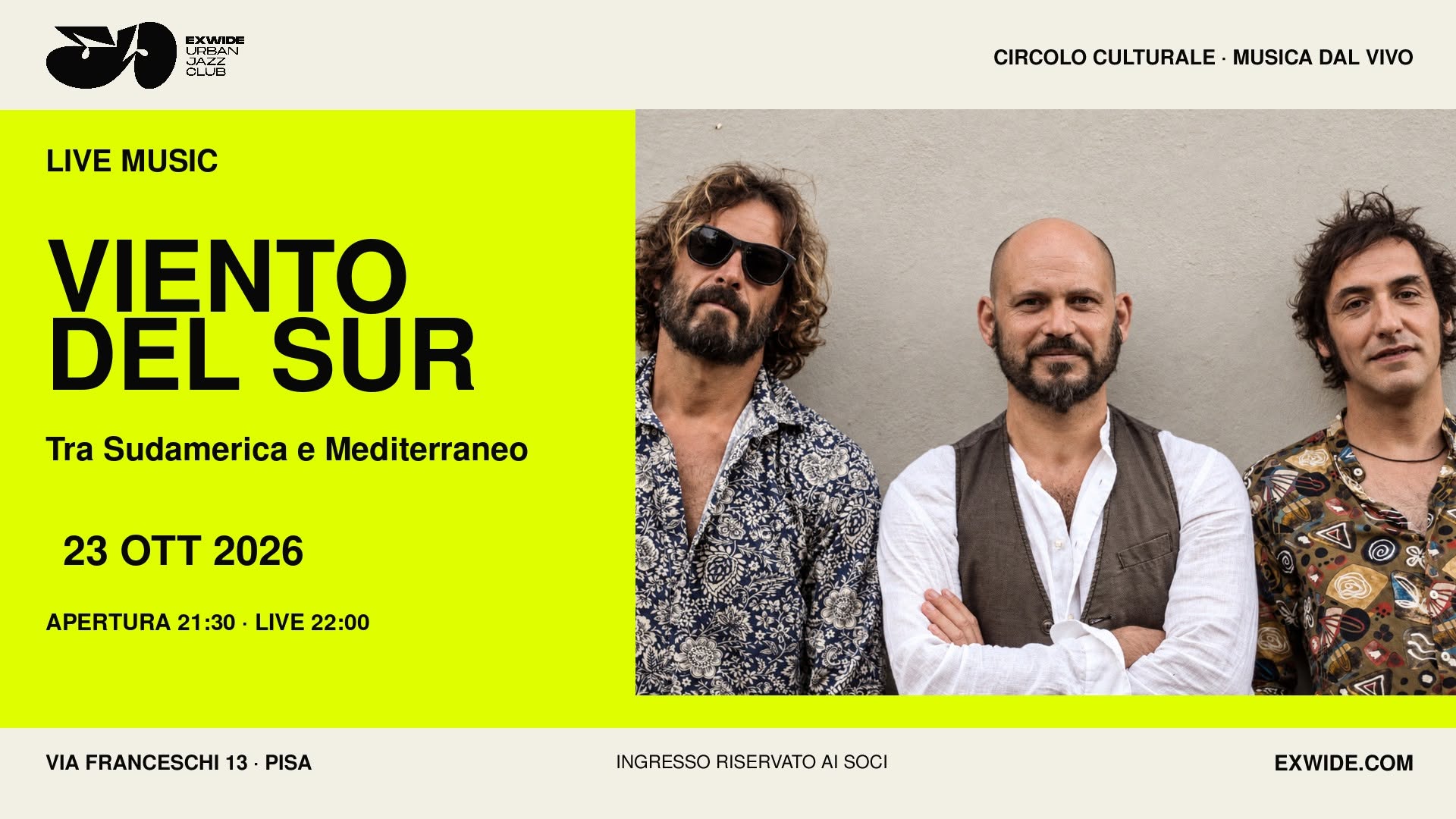 VIENTO DEL SUR – Tra Sudamerica e Mediterraneo — FRI 23 OCT
