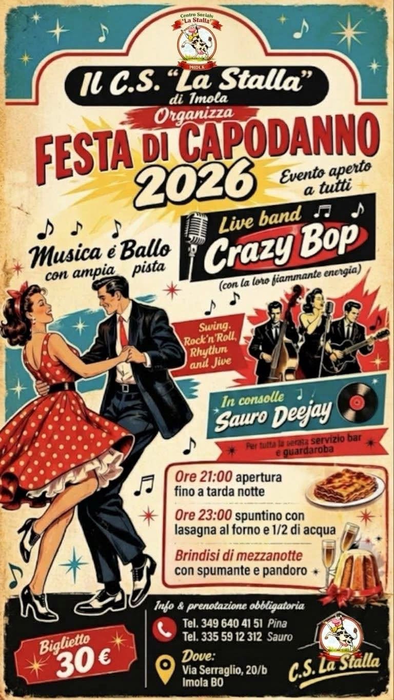 FESTA DI CAPODANNO 2026 — THU 31 DEC