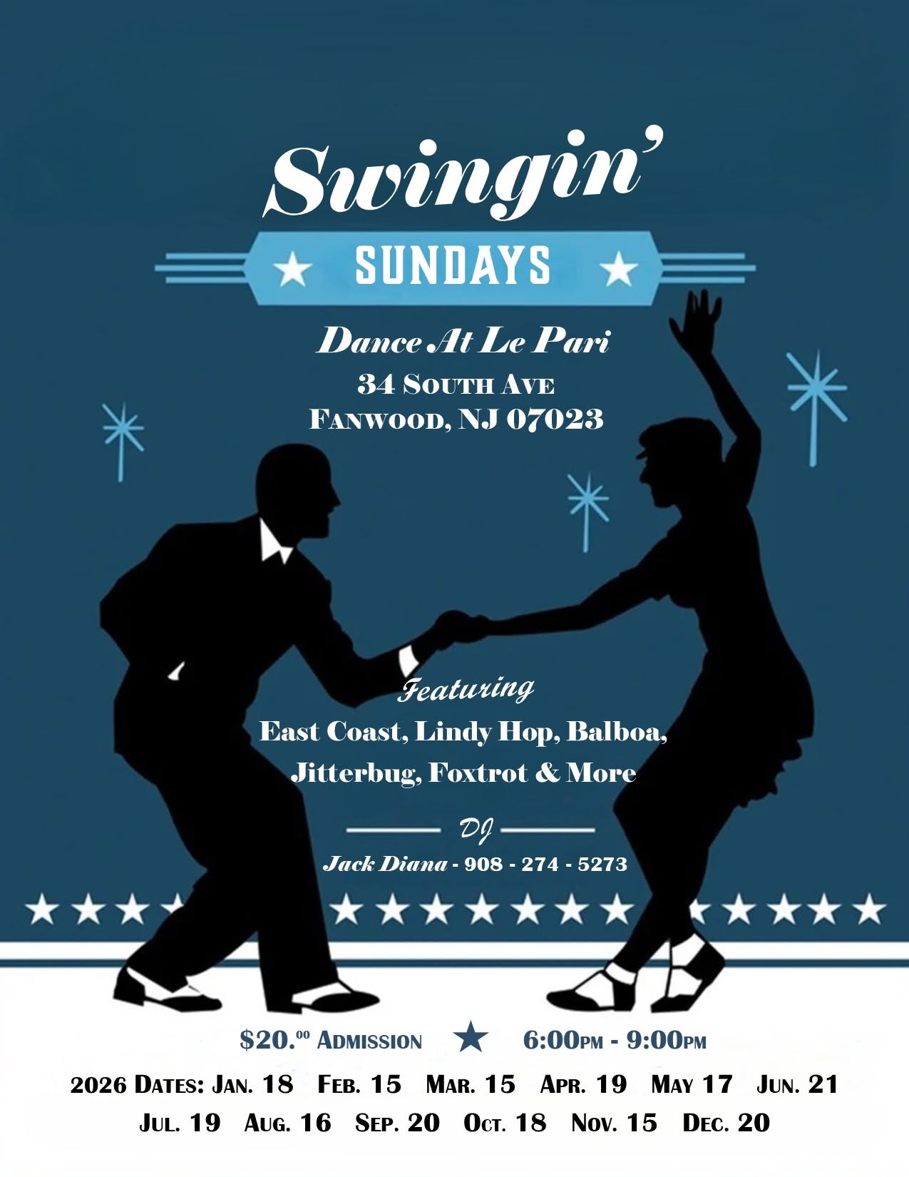 Swingin’ Sundays — SUN 18 – MON 19 OCT