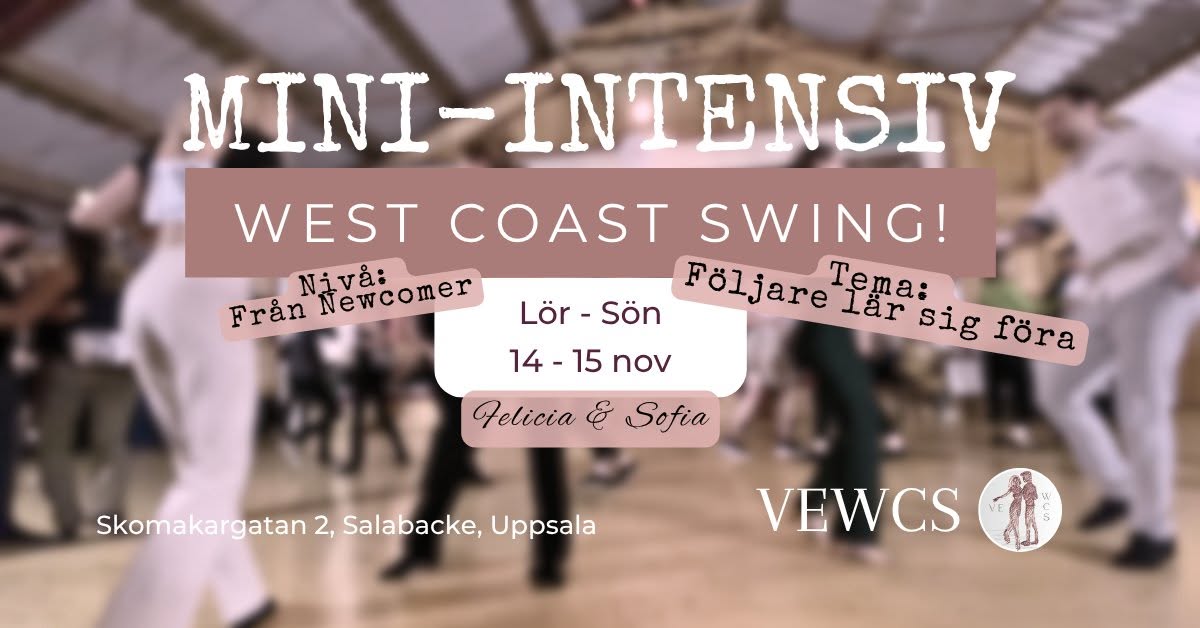 WCS - Mini-intensiv - Följare lär sig föra — SAT 14 – SUN 15 NOV