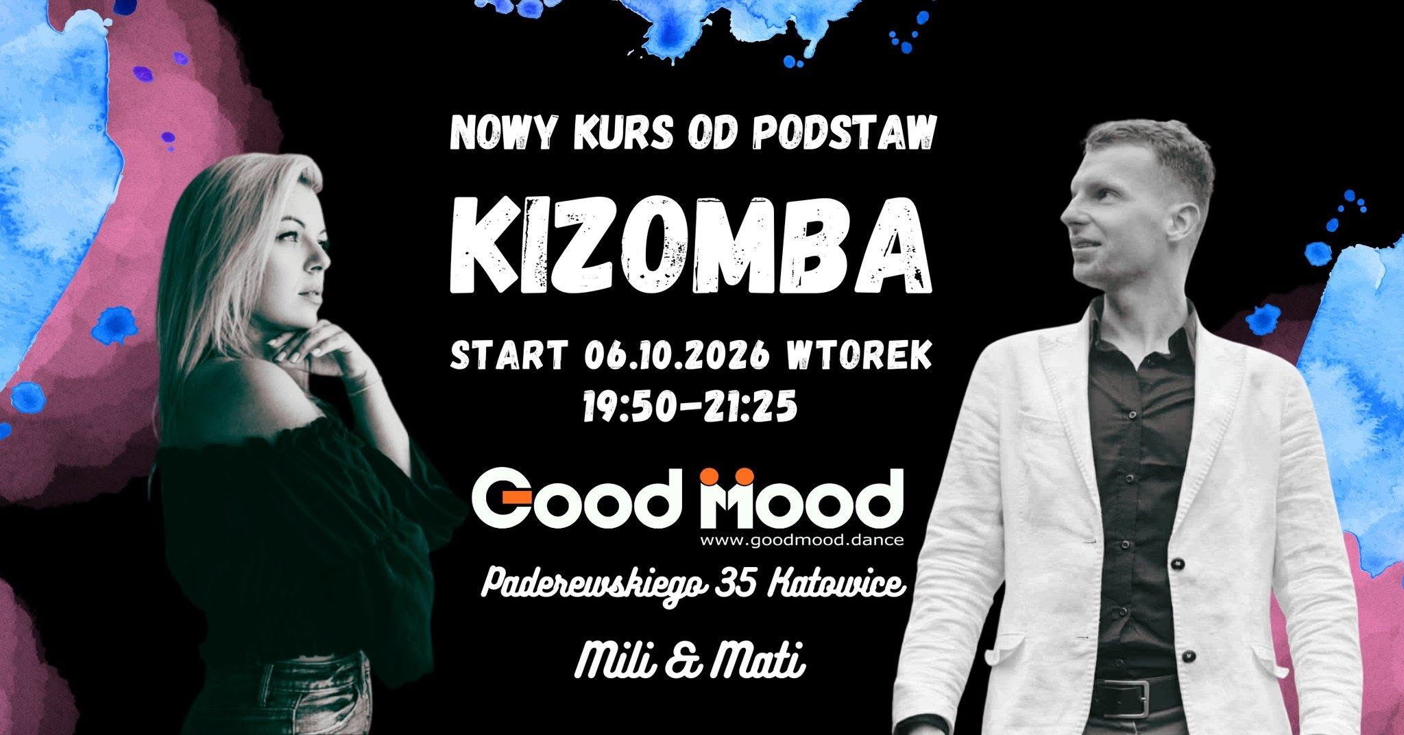 KIZOMBA OD PODSTAW ★ NOWY KURS TAŃCA ★ Wtorki 19:50 ★ 06.10.2026 ★ Good Mood Katowice — TUE 6 – TUE 20 OCT