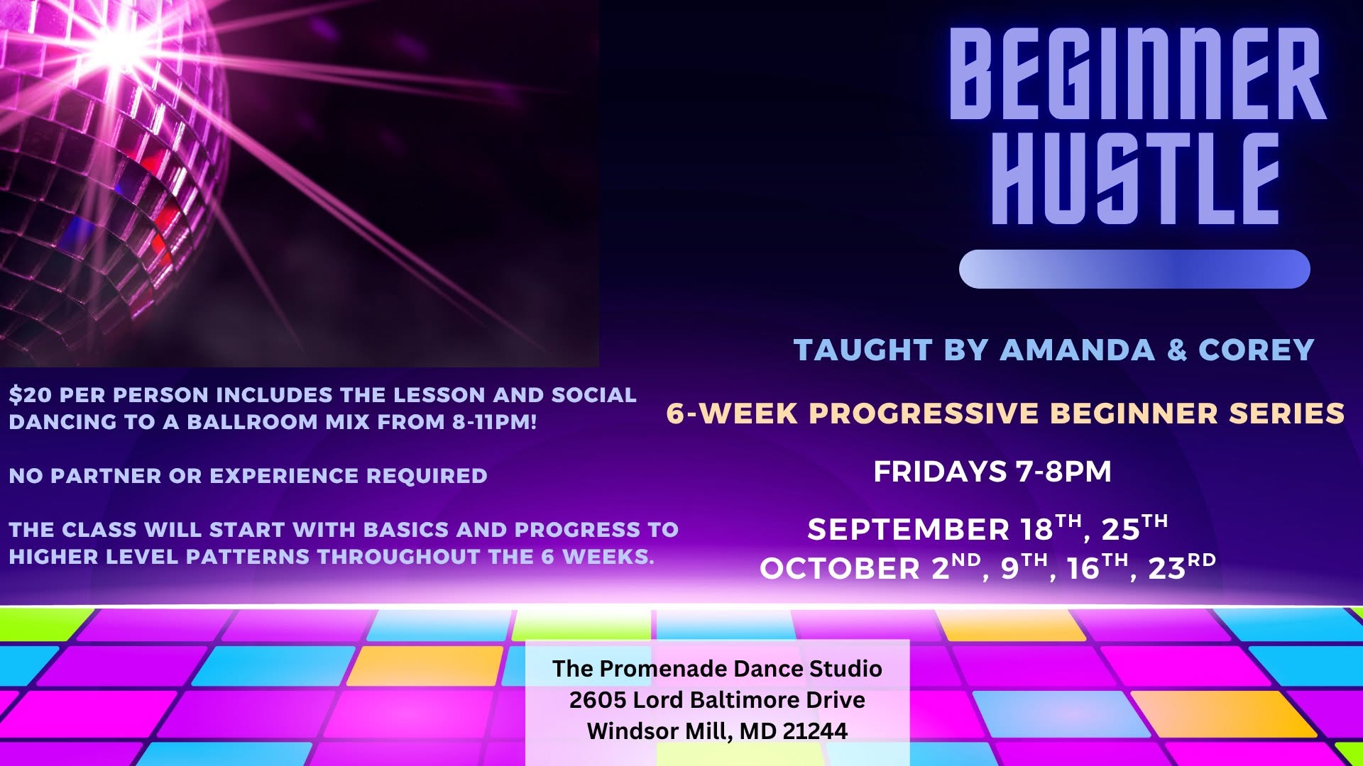 Beginner Hustle 6-Week Series — FRI 23 – SAT 24 OCT
