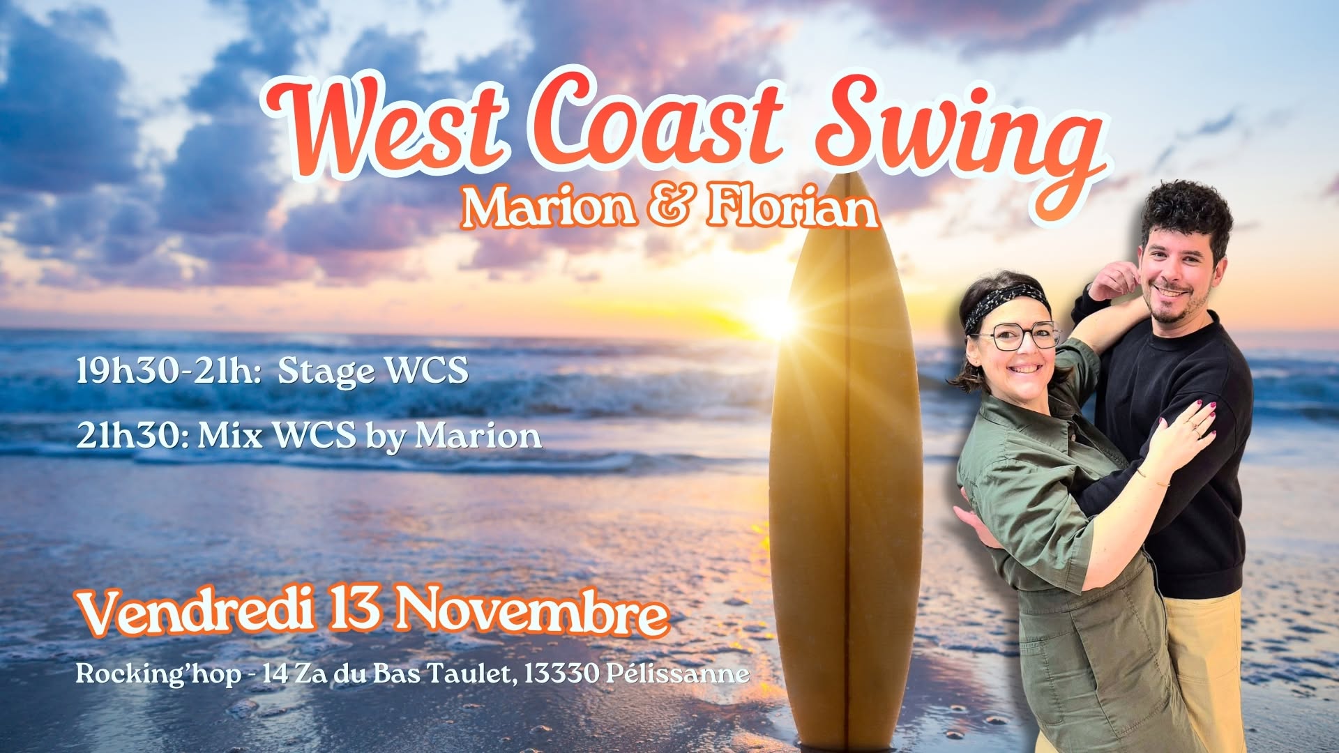 Soirée West Coast Swing + Stage vendredi 13 novembre — FRI 13 – SAT 14 NOV