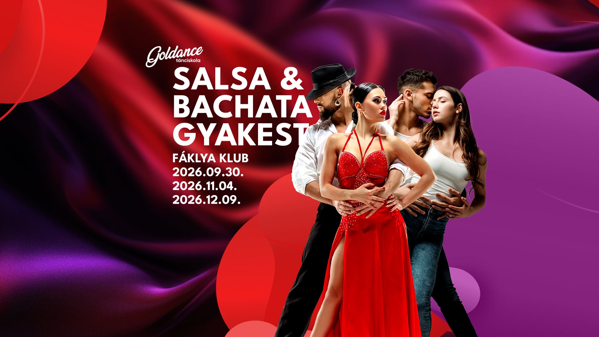 Salsa & Bachata gyakest a Fáklya Klubban 2️⃣ teremmel (26.11.04.) | Goldance Tánciskola — WED 4 NOV