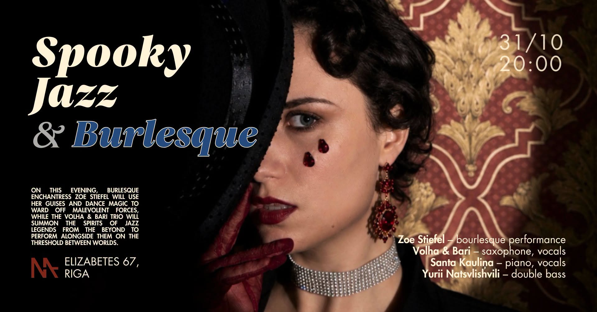 Spooky Jazz & Burlesque | Zoe Stiefel & Volha&Bari Trio — SAT 31 OCT