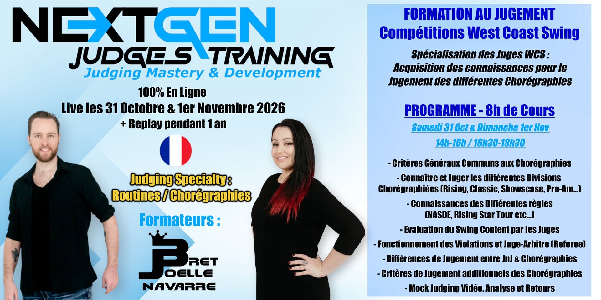 NextGen Judges Training : Judging Routines - avec Bret & Joëlle Navarre — SAT 31 OCT – SUN 1 NOV