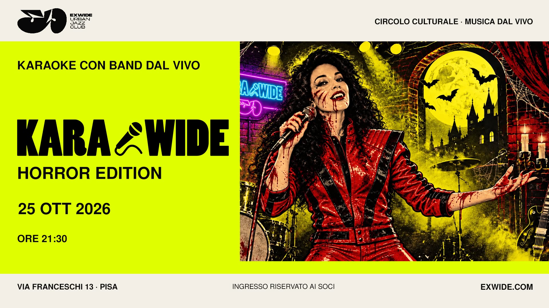 KARAWIDE – Horror Edition | Karaoke con band dal vivo — SUN 25 OCT