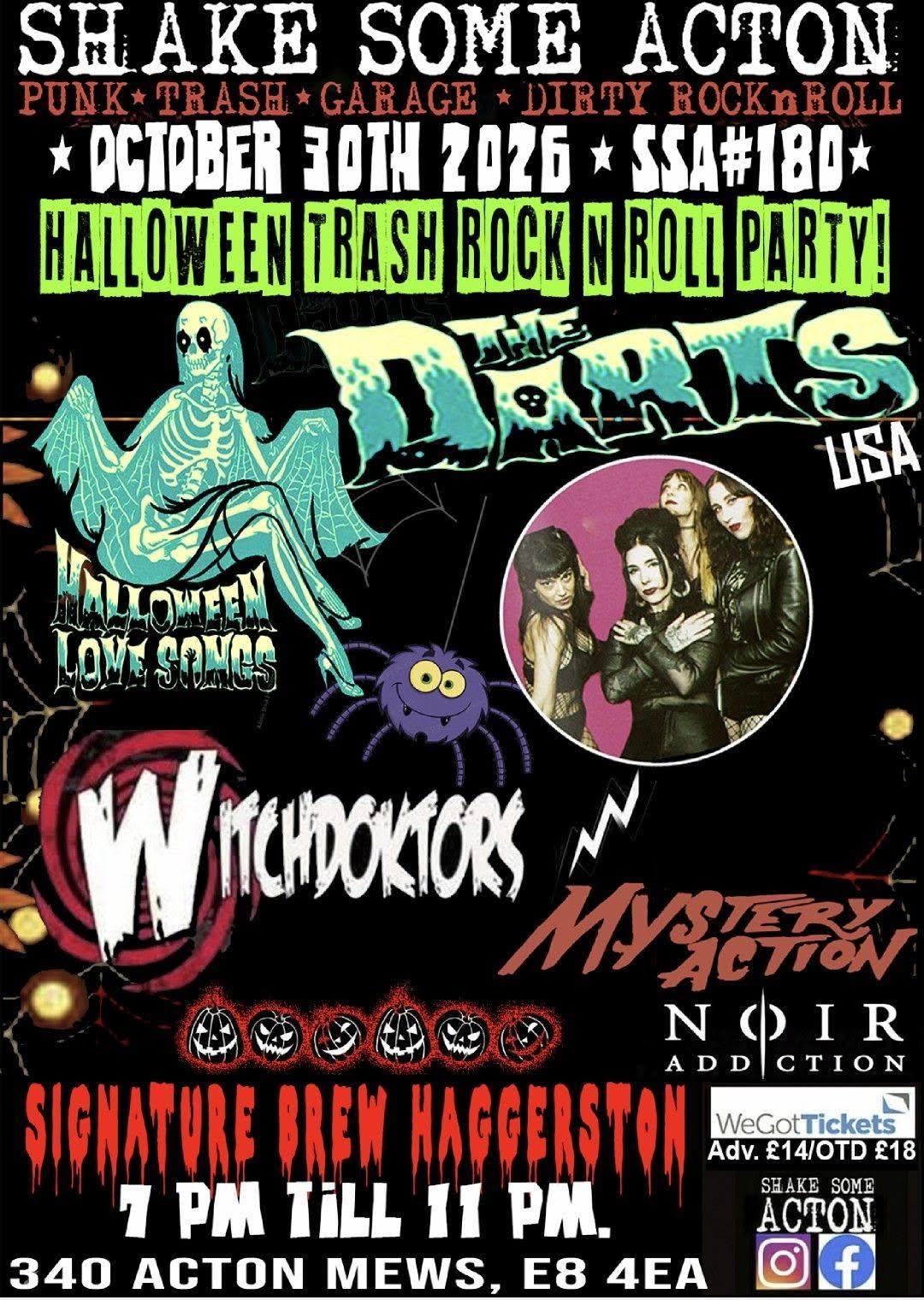 SHAKE SOME ACTON HALLOWEEN TRASH ROCK N ROLL PARTY! — FRI 30 OCT