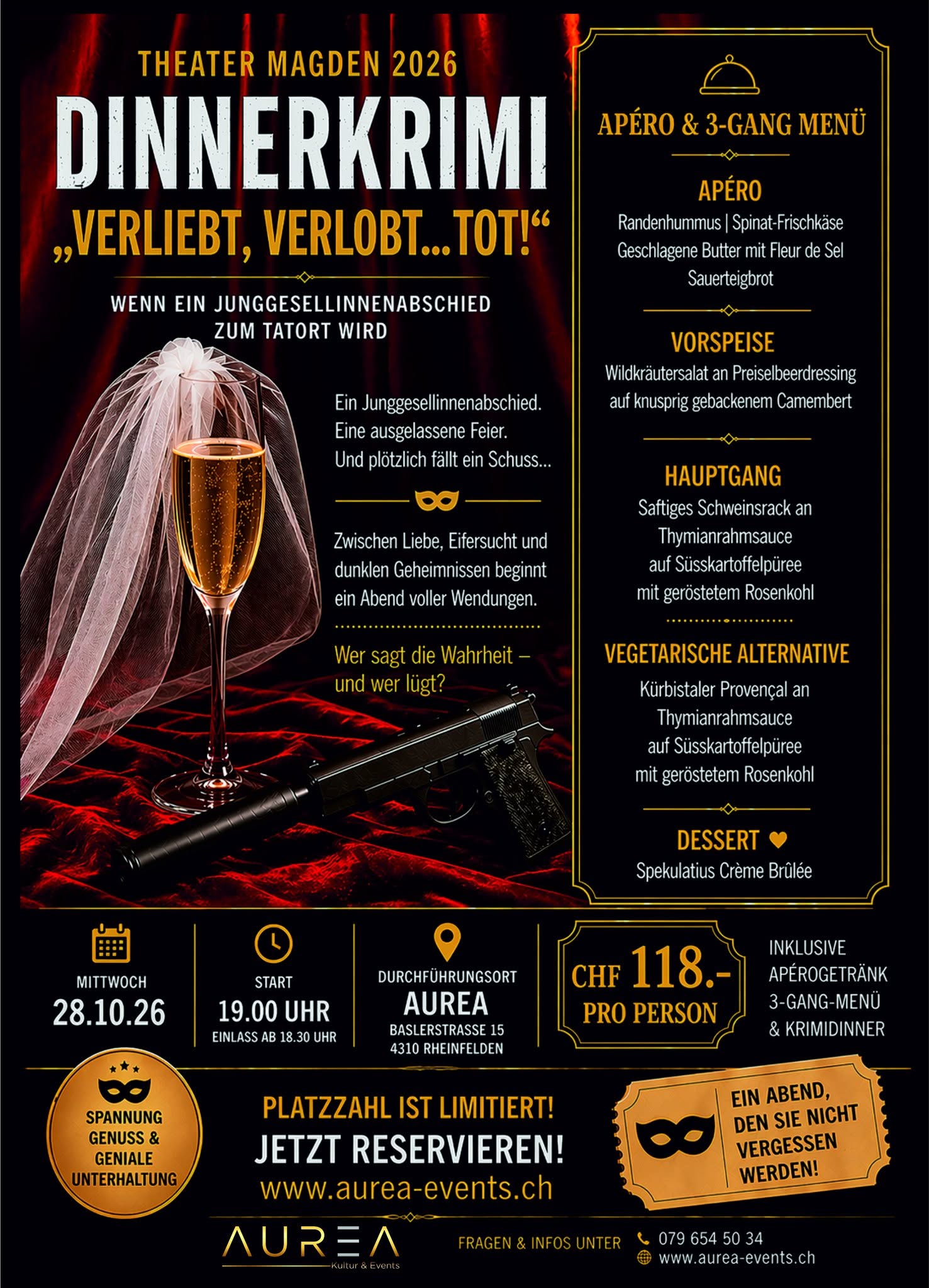 Dinnerkrimi - Verliebt, Verlobt... Tot! — WED 28 OCT
