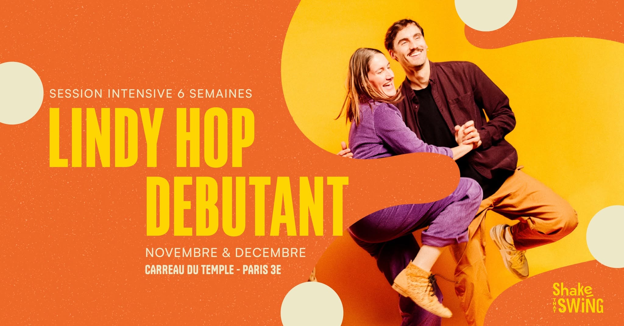 Cours de Lindy Hop et Charleston - Débutant - 6 semaines - Nov/Déc 2026 — THU 12 NOV